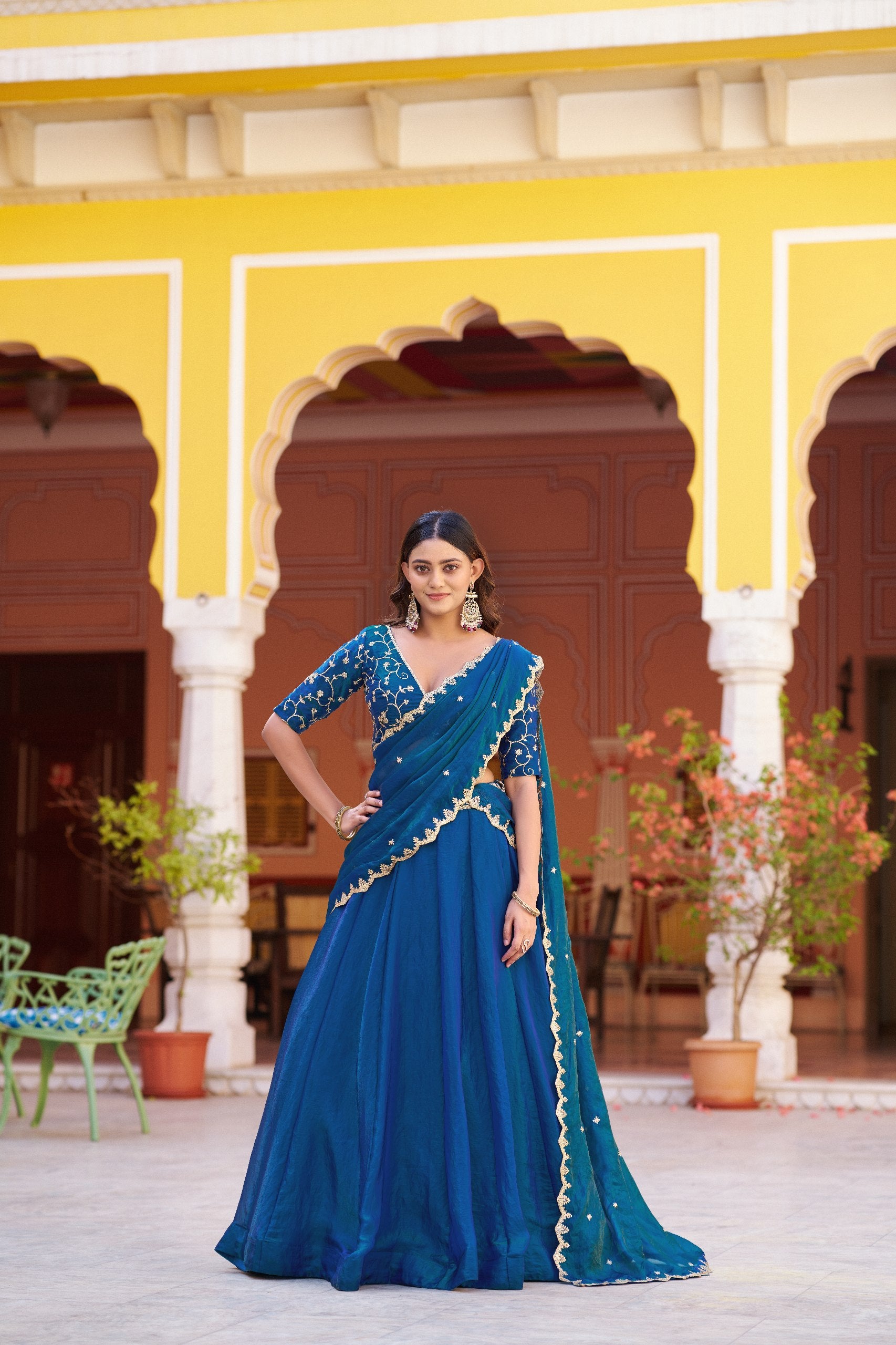 Premium Fendi Sequins Embroidered Lehenga Choli  Set for Women
