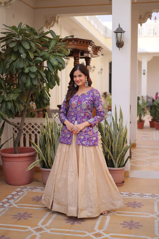 Premium Jacquard Weaving Lehenga & Blouse Set