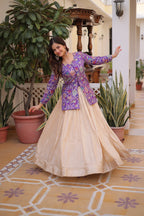 Premium Jacquard Weaving Lehenga & Blouse Set