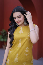Premium Printed Cotton Kurti with Pant Set for Women
