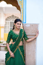 Premium NC Silk Sequins Embroidered Lehenga Choli with Dupatta Set for Women
