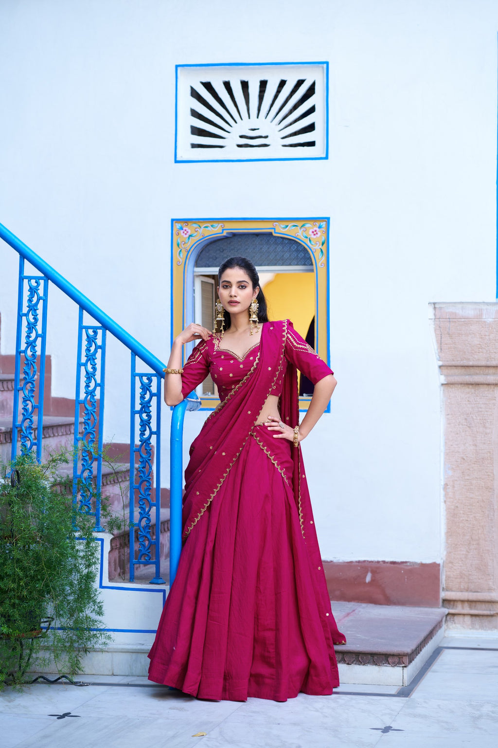 Premium NC Silk Sequins Embroidered Lehenga Choli with Dupatta Set for Women
