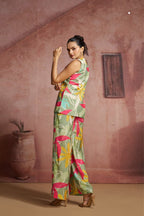 Premium Pure Muslin Silk Floral Co Ord Set