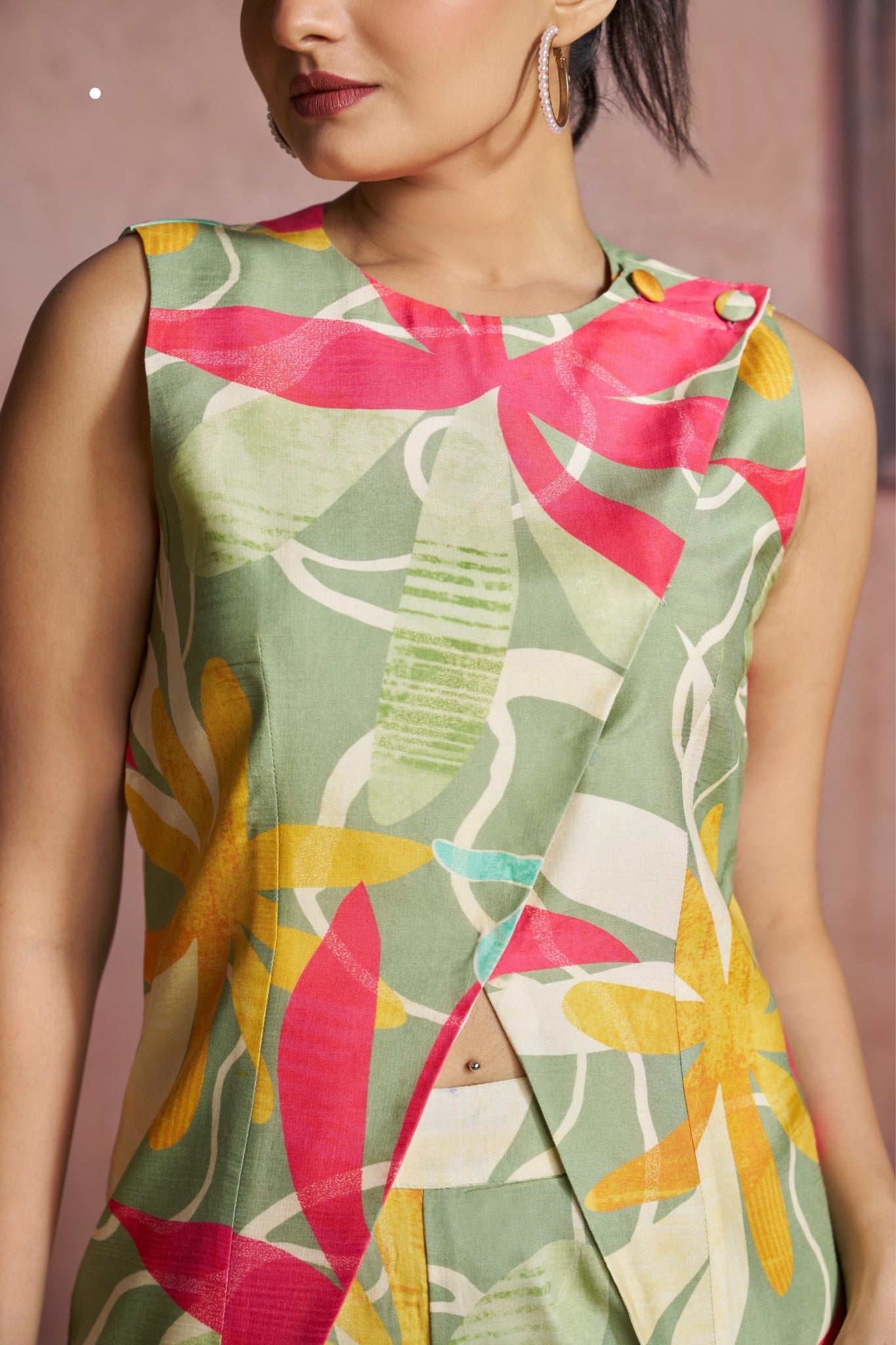 Premium Pure Muslin Silk Floral Co Ord Set