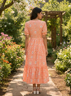 Trendy Muslin Silk Gingham Print Frill Pattern Kurti for Women

