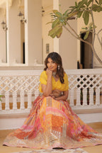 Stunning Printed With Foil Embroidery Work Lehenga Choli
