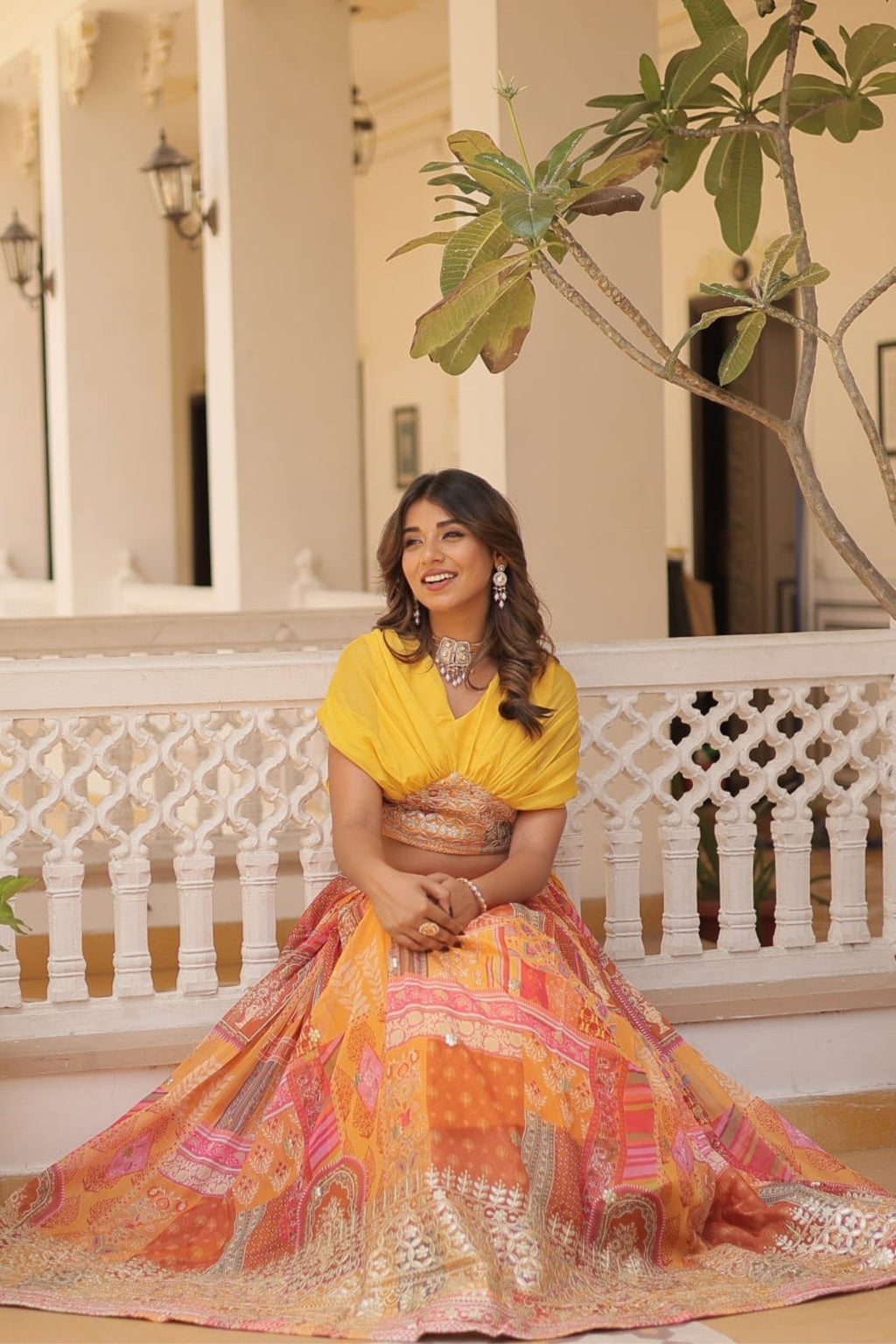 Stunning Printed With Foil Embroidery Work Lehenga Choli
