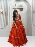 Premium Garba Night Pure Cotton Gamthi Lehenga Set
