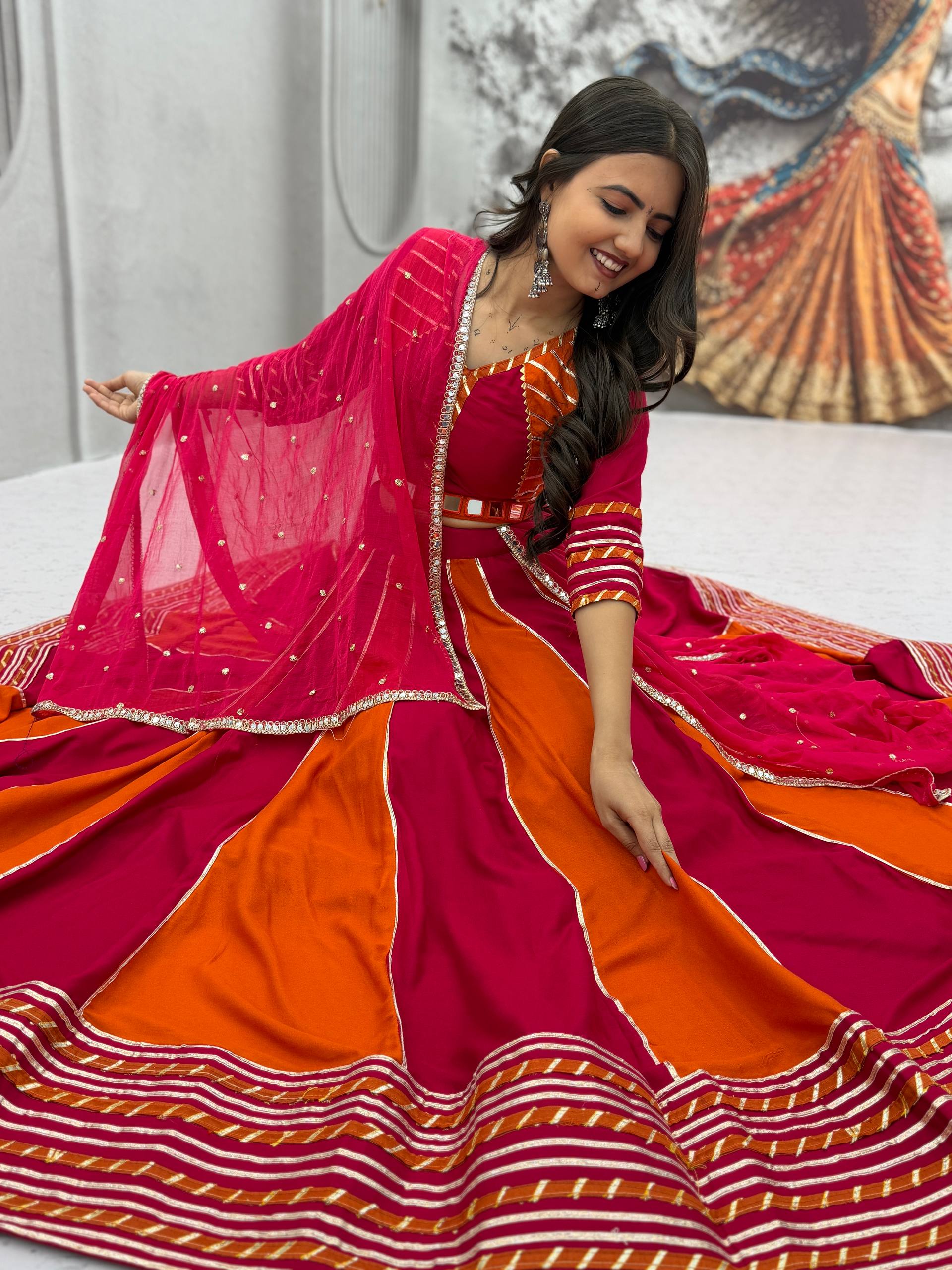 Royal Pure Cotton Hand Work Navratri Special Lehenga Choli
