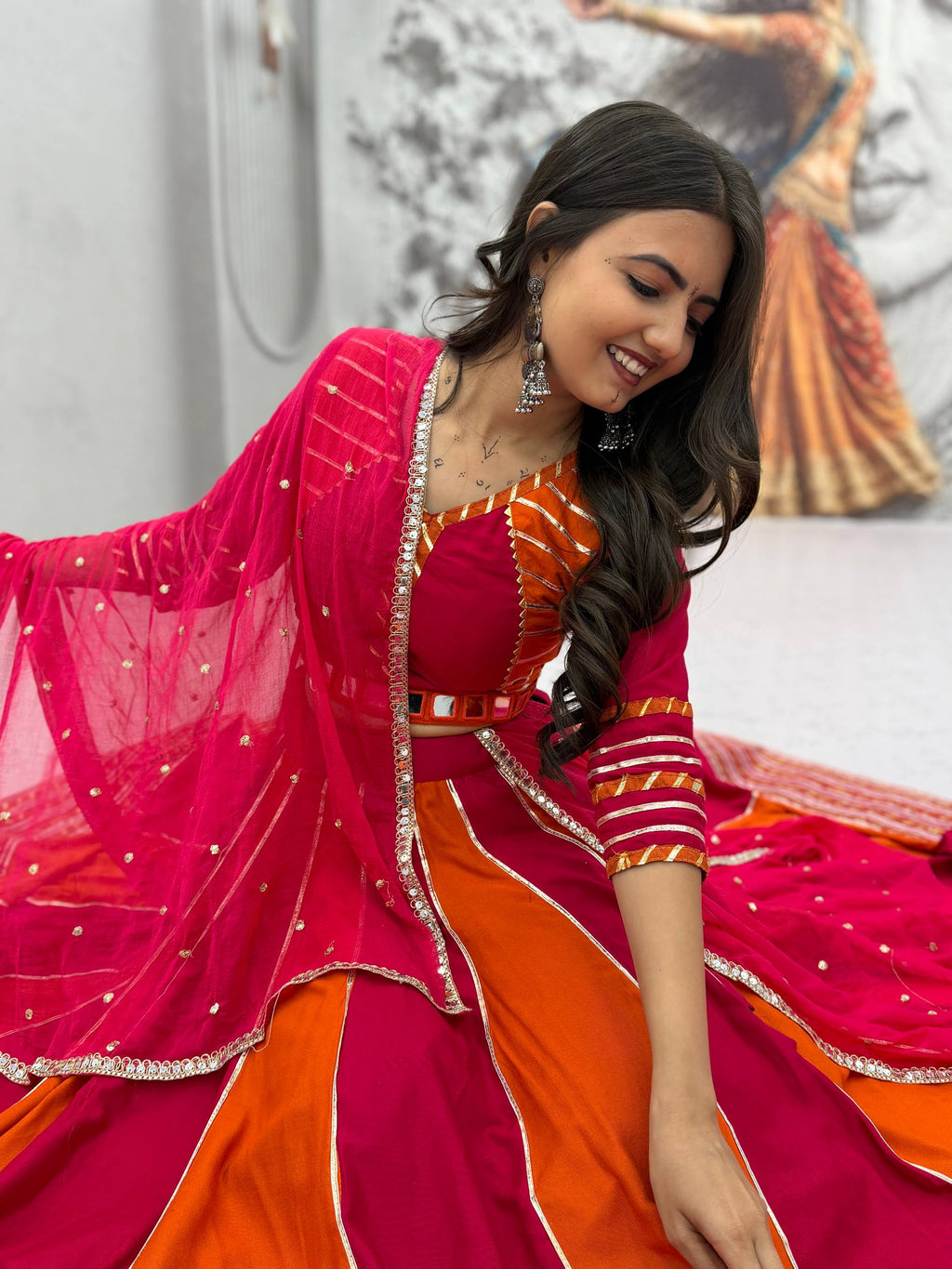 Royal Pure Cotton Hand Work Navratri Special Lehenga Choli
