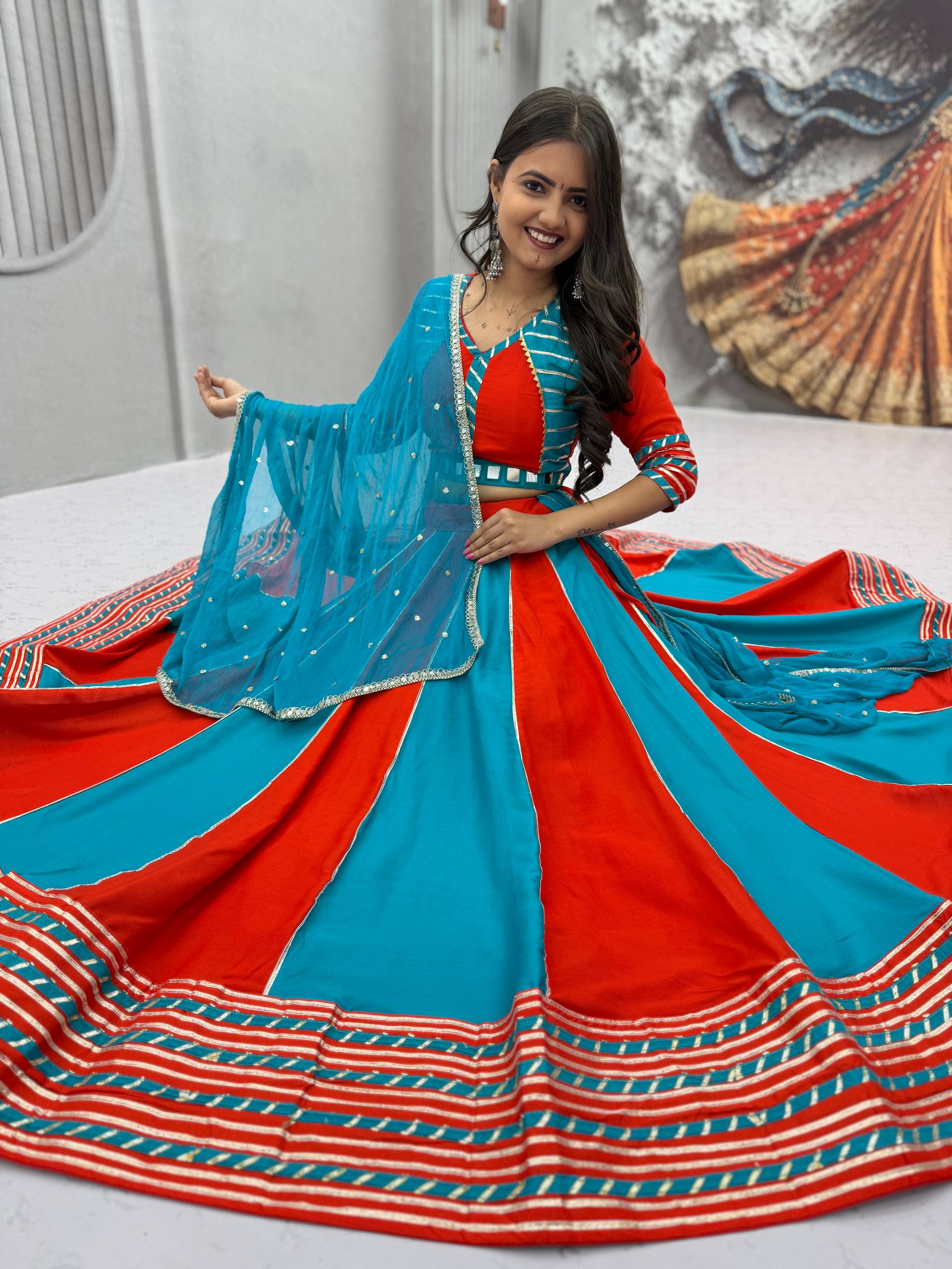 Royal Pure Cotton Hand Work Navratri Special Lehenga Choli
