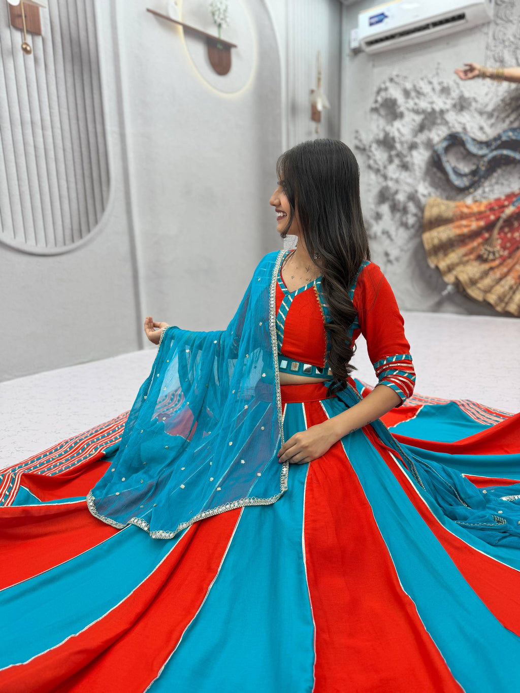 Royal Pure Cotton Hand Work Navratri Special Lehenga Choli
