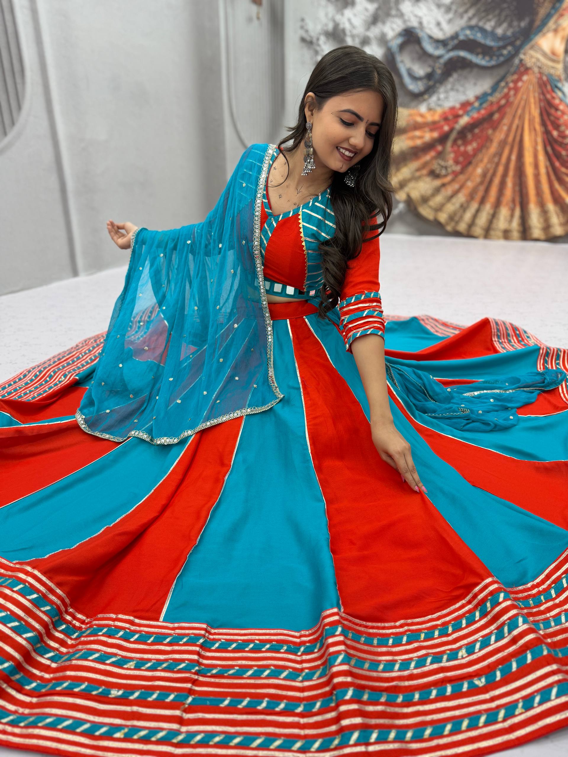 Royal Pure Cotton Hand Work Navratri Special Lehenga Choli
