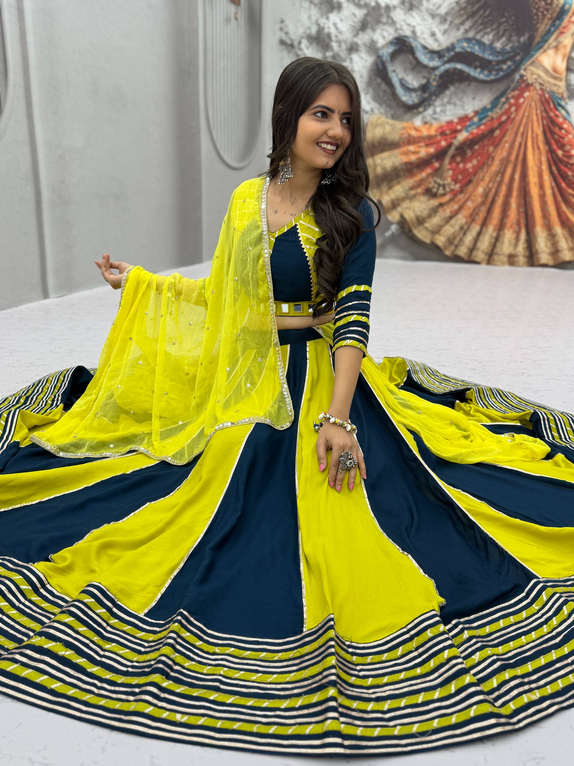 Royal Pure Cotton Hand Work Navratri Special Lehenga Choli
