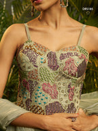 Elegant Pure Tissue Pre-Draped Saree Set with Designer Embroidered Blouse
