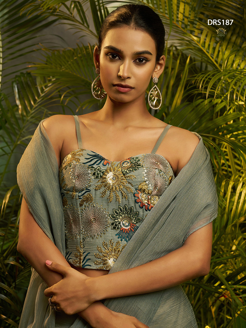 Royal Pure Tissue Ready-to-Wear Saree Collection with Embroidered Stitched Blouse

