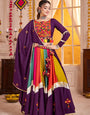 Gorgeous Purple with Multi Color Navratri Chaniya Choli Set