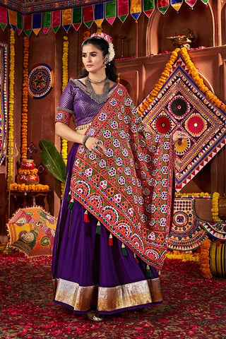 Classic Purple Latest Chaniya Choli for Navratri