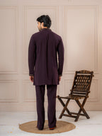 Bold Purple Armani Embroidered Mens Kurta | Tulip Designer
