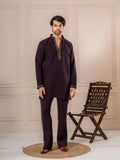 Bold Purple Armani Embroidered Mens Kurta | Tulip Designer
