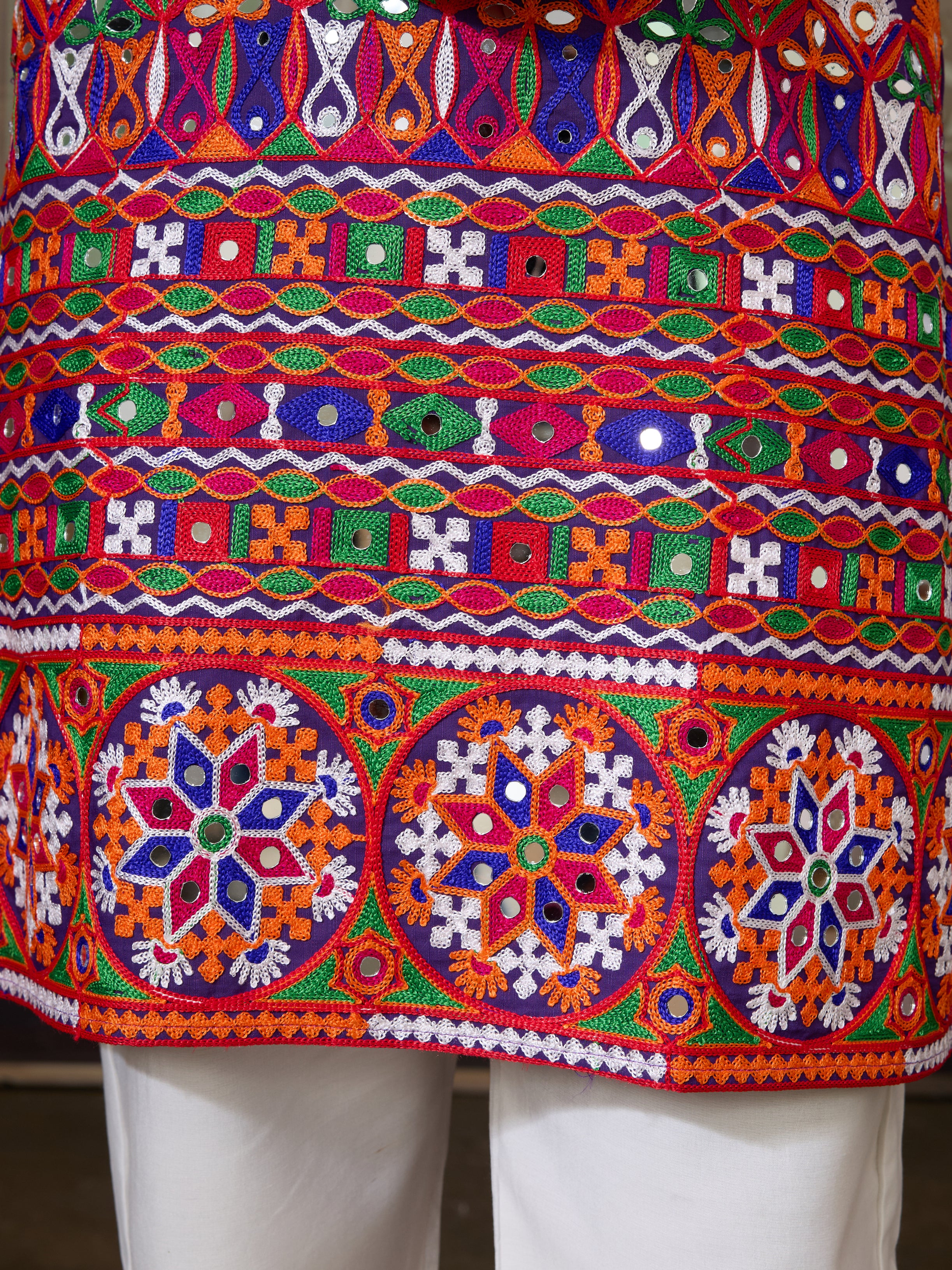 Readymade Purple Mens Kurta for Navratri Look
