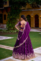 Rangoli Crush Special Designer Luxury Wedding Purple Lehenga Choli
