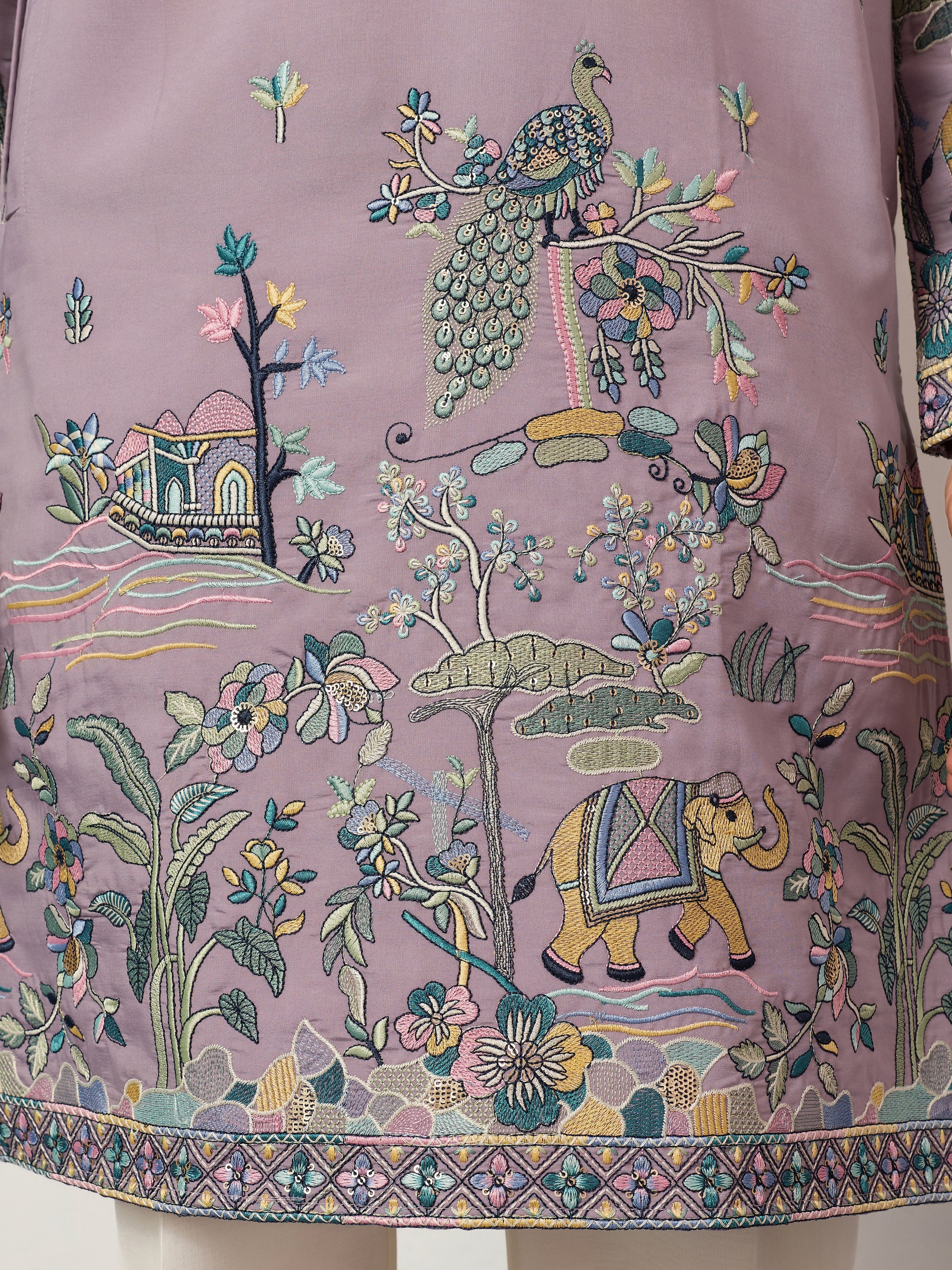 Traditional Purple Wedding Kurta for Mens Wear