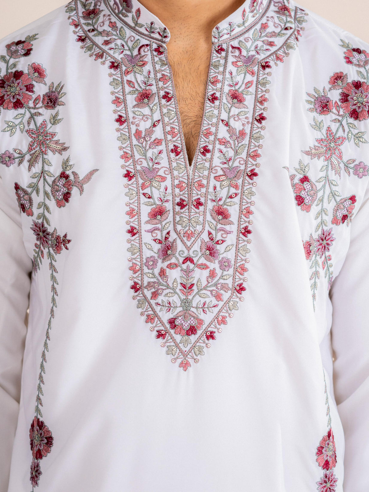 Rajwadi White Japanese Lachka Festive Kurta Dupatta Set
