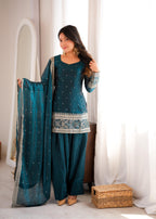 Rama Fendy Silk Embroidery Farshi Shalwar Set | Tulip Designer
