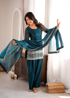 Rama Fendy Silk Embroidery Farshi Shalwar Set | Tulip Designer
