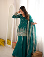 Designer Rama Crunchy Silk Suit Set | Tulip Designer