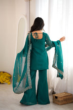 Designer Rama Crunchy Silk Suit Set | Tulip Designer
