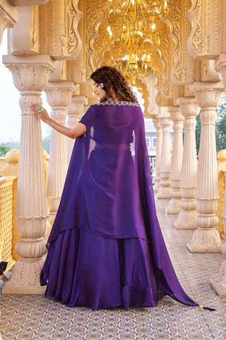 Luxury Rangoli Silk Lehenga with Beads and Sequin Work
