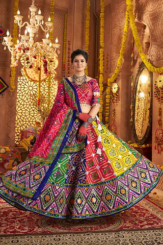 Multi Color Organic Cotton Chaniya Choli for Navratri