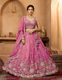 Grand Rani Pink Premium Embroidered Wedding Wear Lehenga Choli