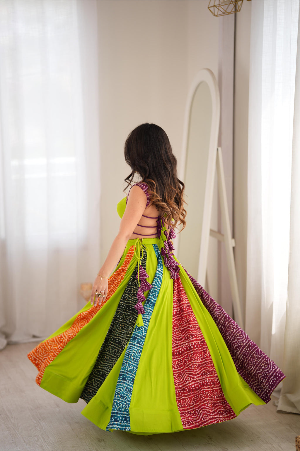 Designer Rayon Digital Print Lehenga Choli Set | Tulip Designer
