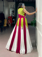 Vibrant Rayon Gota Patti Lehenga for Garba Celebrations
