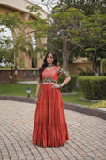 Beautifully Rayon Kutchi Gamthi Mirror Gown | Tulip Designer
