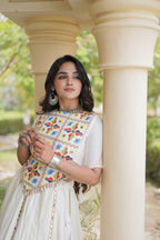 Designer Rayon Multi Mirror Embroidery Lehenga Set | Tulip Designer
