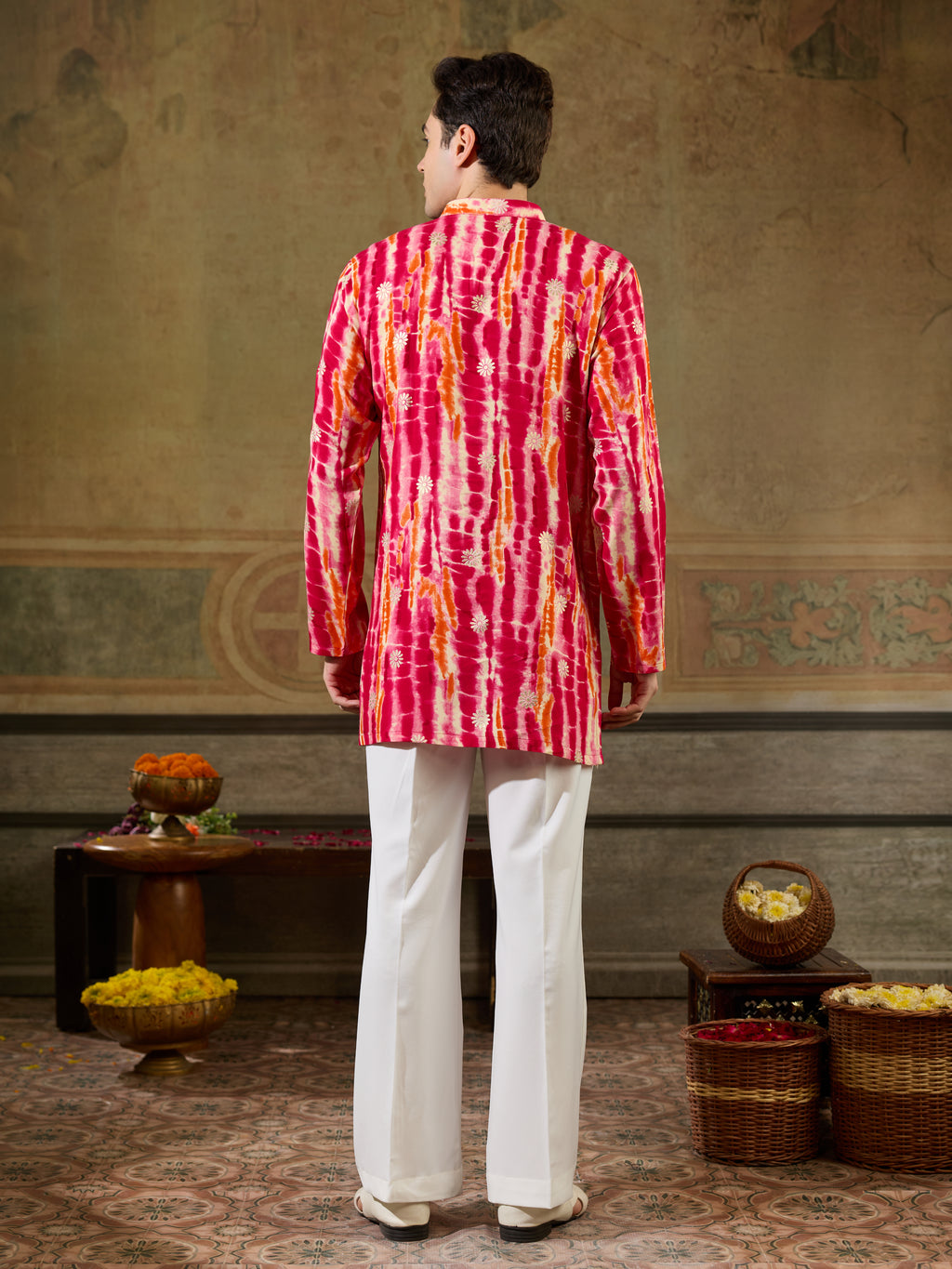 Red Rayon Embroidery Mirror Work Kurta Set | Tulip Designer
