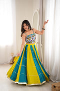 Stylish Reyon Gota Patti Mirror Lehenga Choli Set | Tulip Designer
