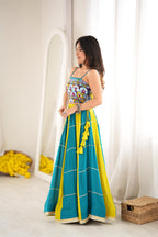 Stylish Reyon Gota Patti Mirror Lehenga Choli Set | Tulip Designer

