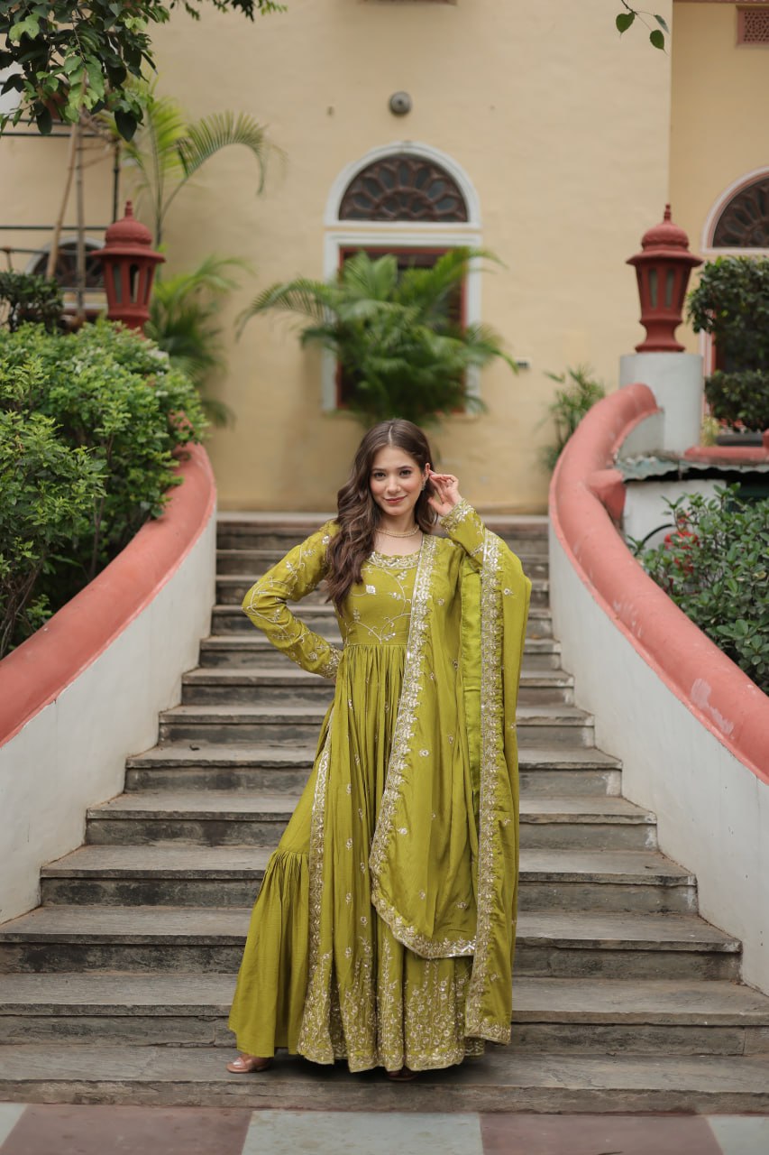 Rich Sequins Embroidered Work Women Suit Set
