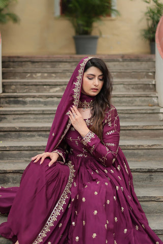 Rich Sequins Embroidered Work Women Suit Set
