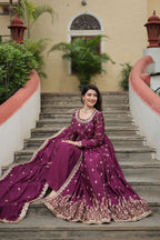 Rich Sequins Embroidered Work Women Suit Set
