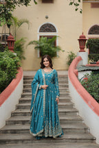 Rich Sequins Embroidered Work Women Suit Set
