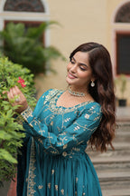 Rich Sequins Embroidered Work Women Suit Set
