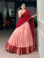 Royal Cotton Silk Heavy Flair Lehenga with Designer Dupatta
