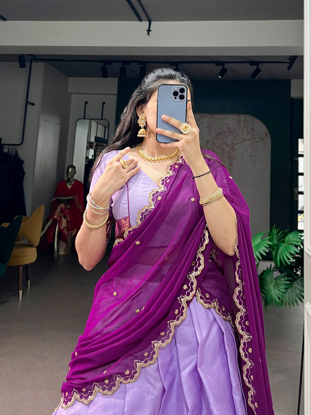 Royal Cotton Silk Heavy Flair Lehenga with Designer Dupatta
