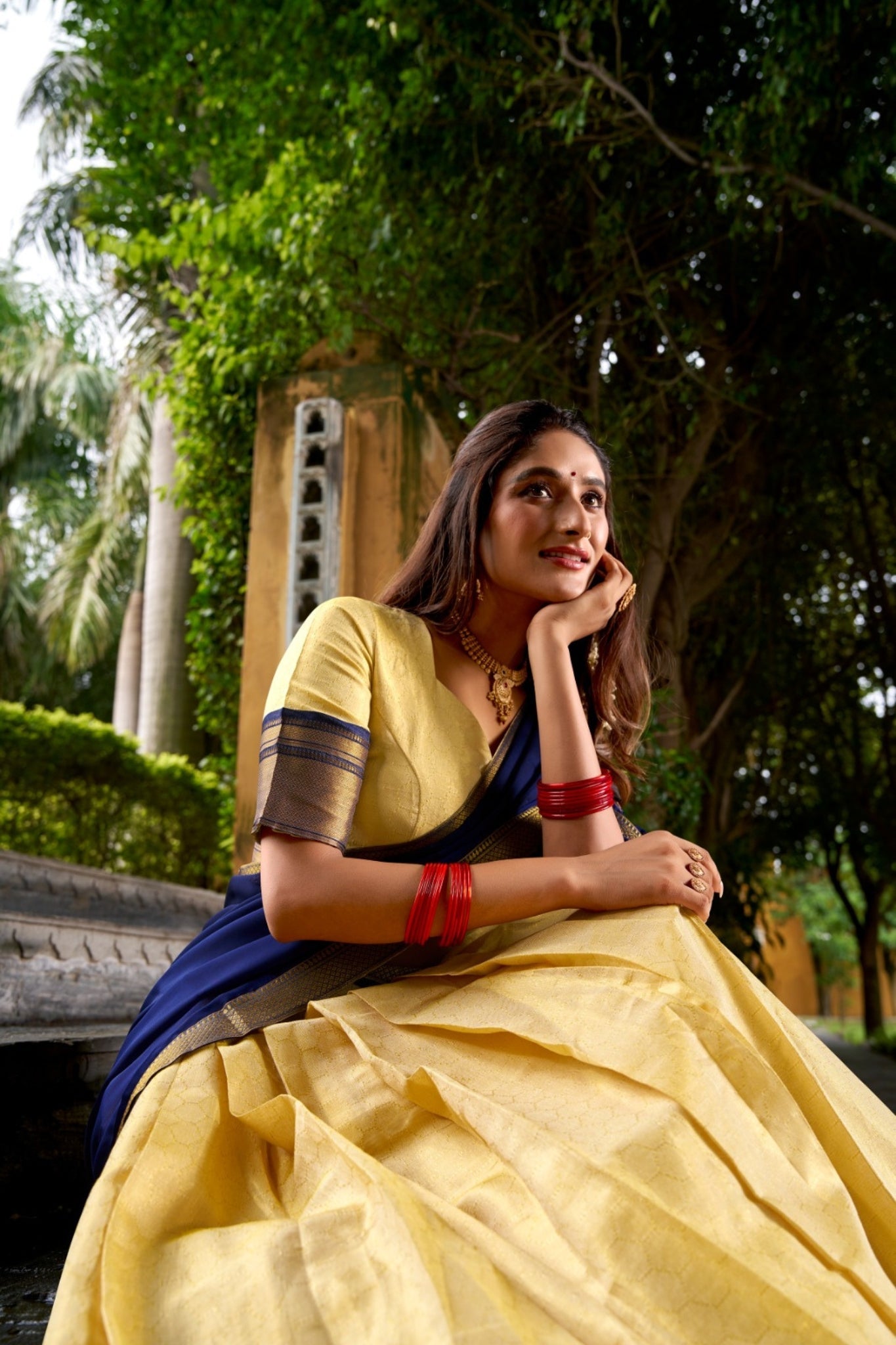 The Royal Kanchipuram Zari Weave Half Saree